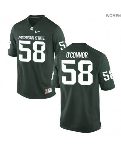 Women's Terry O'Connor Michigan State Spartans #58 Nike NCAA Green Authentic College Stitched Football Jersey XP50M17RK